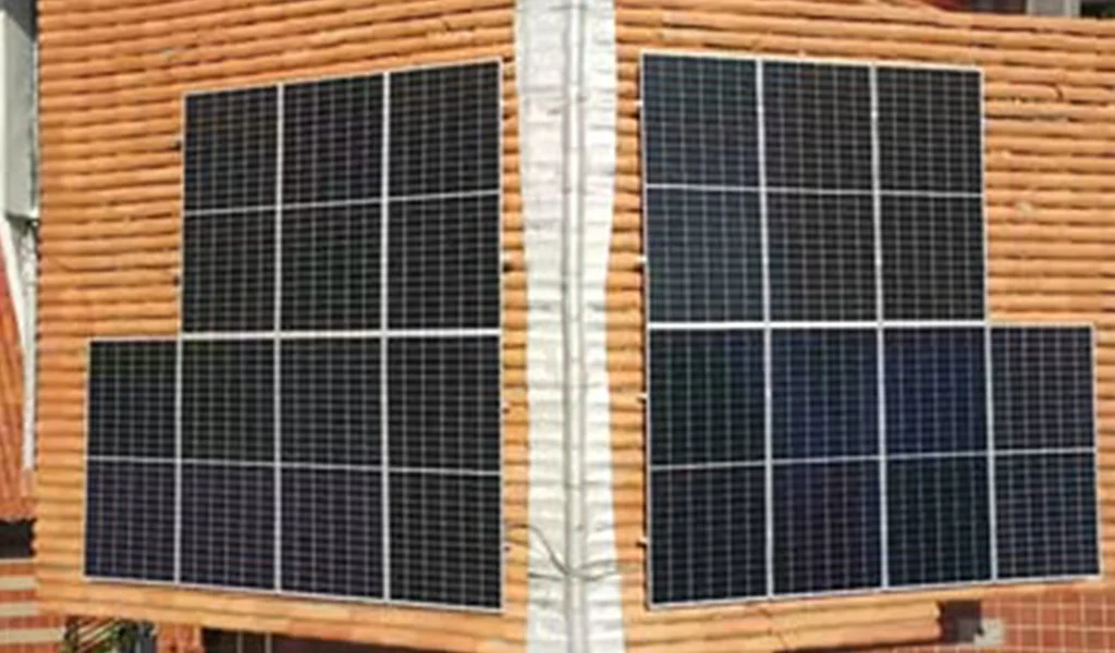 Paneles solares instalados en zona residencial